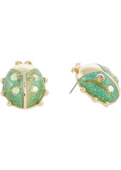Betsey Johnson Ladybug Button Earrings