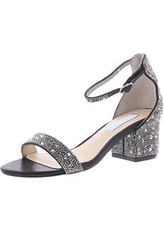 Betsey Johnson Mari Womens Satin Embellished Heels