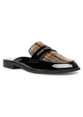 Betsey Johnson Markerr Womens Faux Leather Slip On Loafer Slides