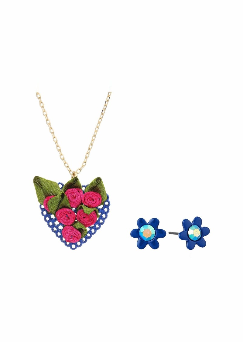Necklace/Earrings Heart Set