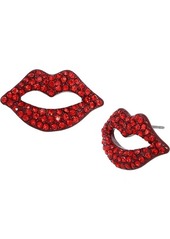 Betsey Johnson Pavé Lips Stud Earrings