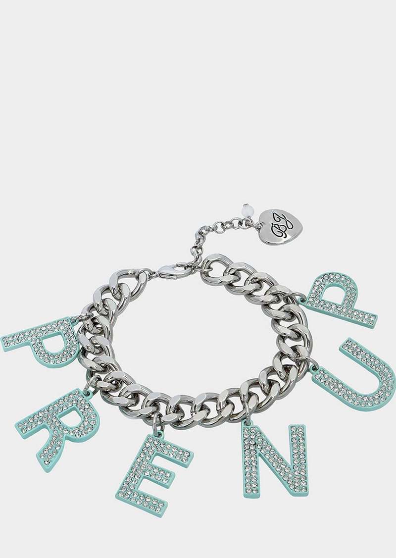 Betsey Johnson Prenup Charm Bracelet Crystal