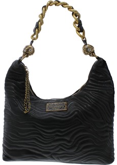 Betsey Johnson Two Heads Are Better Womens Faux Leather Shoulder Hobo Handbag