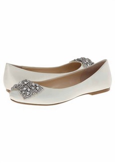 Betsey Johnson Women's Ever Satin Flat Shoes In Ivory