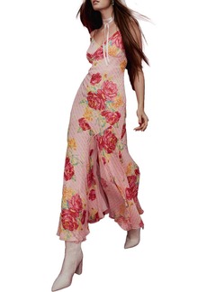 Betsey Johnson Womens Floral Metallic Evening Dress