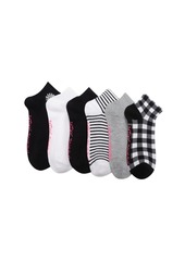 Betsey Johnson Women's Quarter Socks, Pack of 6