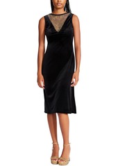 Betsey Johnson Womens Velvet Midi Bodycon Dress