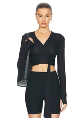 Beyond Yoga Featherweight Waist No Time Wrap Top