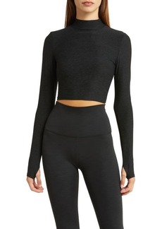 Beyond Yoga Moving On Featherweight Mock Neck Crop Top