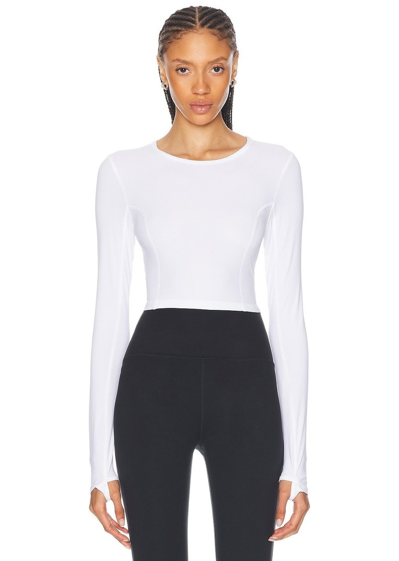 Beyond Yoga Powerbeyond Lite Air Shield Cropped Long Sleeve Top