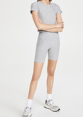 Beyond Yoga Ruched Down Cropped Tee