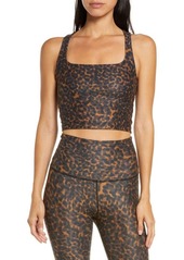 Beyond Yoga Softmark Square Neck Crop Tank in Chai Tortoise at Nordstrom