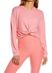 Beyond Yoga Twist It Fate Cropped Pullover in Pink Crush at Nordstrom