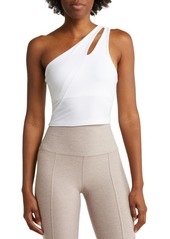 Beyond Yoga One-Shoulder Crop Tank in Cloud White at Nordstrom