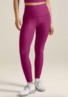 Beyond Yoga Spacedye Out Of Pocket High Waisted Midi Legging In Magenta Heather