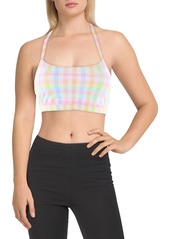 Beyond Yoga Womens Gingham Fitness Sports Bra