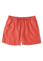 Billabong All Day Layback Swim Trunks in Neon Pink at Nordstrom Rack