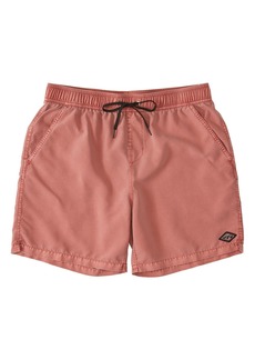 Billabong All Day Overdyed Layback Recycled Polyester Board Shorts in Dusty Red at Nordstrom Rack