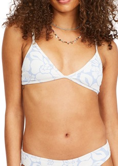 Billabong Beyond the Blue Recycled Polyester Blend Rib Triangle Bikini Top in Salt Crystal at Nordstrom