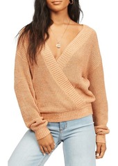 Billabong Bring It Faux Wrap Sweater in Sandstone at Nordstrom