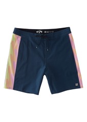 Billabong D Bah Logo Tape Water Repellent Swim Trunks in Navy at Nordstrom Rack