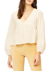 Billabong High Hopes Long Sleeve Blouse in Antique White at Nordstrom