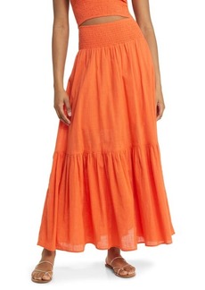 Billabong In the Palms Tiered Cotton Maxi Skirt