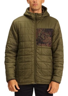 Billabong Journey Quilted Hooded Puffer Jacket in Dark Olive at Nordstrom
