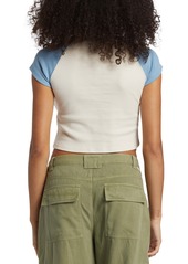 Billabong Juniors' Blissed Raglan Cropped T-Shirt - Blue Shadow