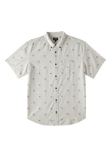 Billabong Kids' All Day Short Sleeve Jacquard Button-Down Shirt
