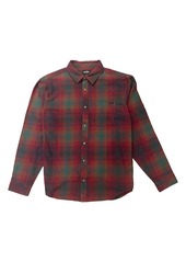 Billabong Kids' Coastline Flannel Button-Up Shirt in Brick at Nordstrom Rack