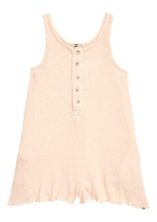 Billabong Kids' Fade Off Henley Tank Romper in Just Peachy at Nordstrom