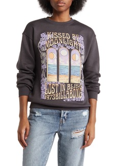 Billabong Kissed By Moonlight Cotton Blend Graphic Sweatshirt in Off Black at Nordstrom Rack