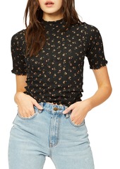Billabong Little Things Floral Knit Top in Black at Nordstrom