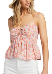 Billabong Love Notes Floral Peplum Camisole in Soft N Peachy at Nordstrom Rack
