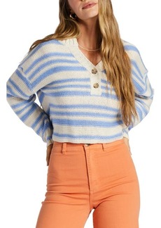 Billabong Make Way Stripe Cotton Crop Sweater