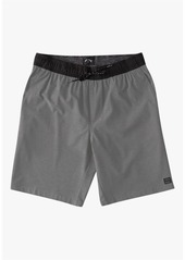 Billabong Men's Short Length Crossfire Elastic Shorts - Asphalt