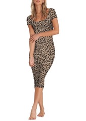 Billabong Mid Day Cheetah Print Body-Con Midi Dress in Animal at Nordstrom