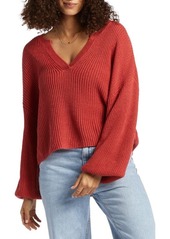 Billabong No Worries Relaxed Fit Split Neck Sweater