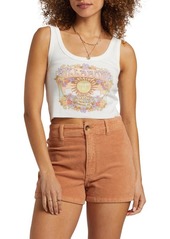 Billabong Ray of Sunshine Cotton Graphic Crop Tank