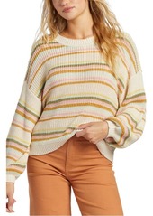 Billabong Sheer Love Stripe Cotton Blend Sweater