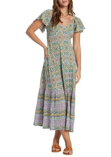 'Billabong Summer Side Collection Summerside Flutter Sleeve Midi Dress