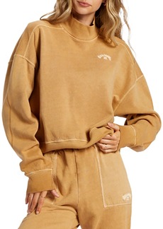 Billabong Women's Chill Weekend Oversize Fleece Sweatshirt, Small, Tan