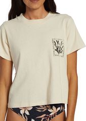 Billabong Women's Coral Gardener Shrunken Tee Top, XS, Blue