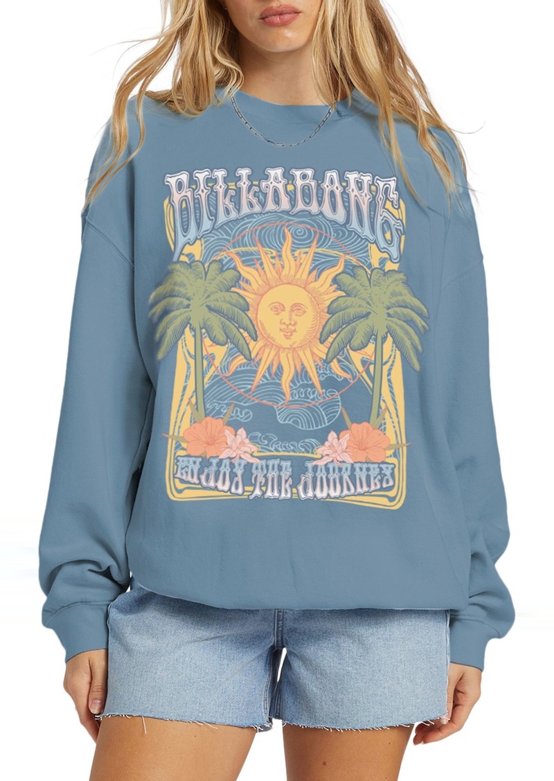 Billabong Women's Ride In Sweatshirt, Large, Blue