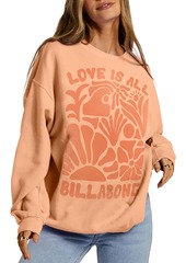 Billabong Women's Ride In Sweatshirt, Medium, Orange