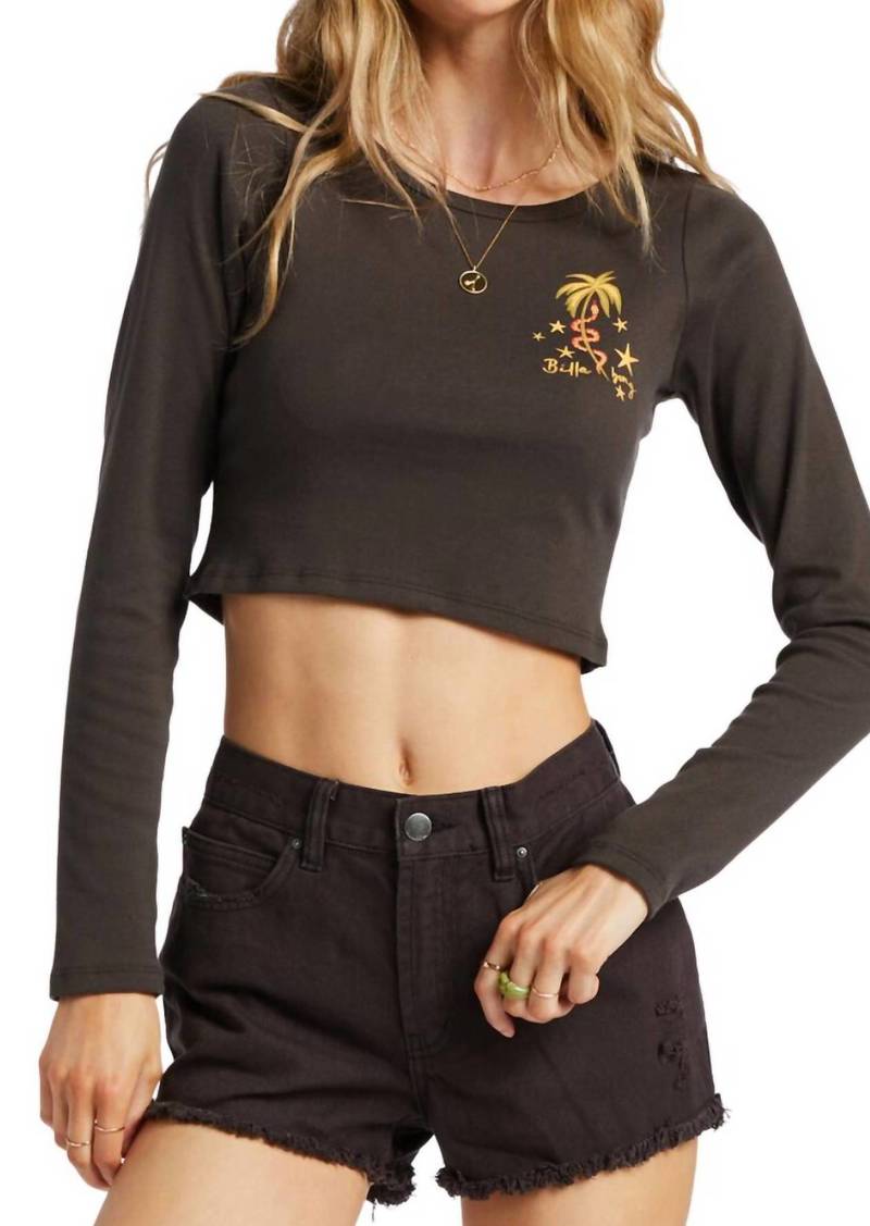 Billabong In The Tropics Top In Off Black