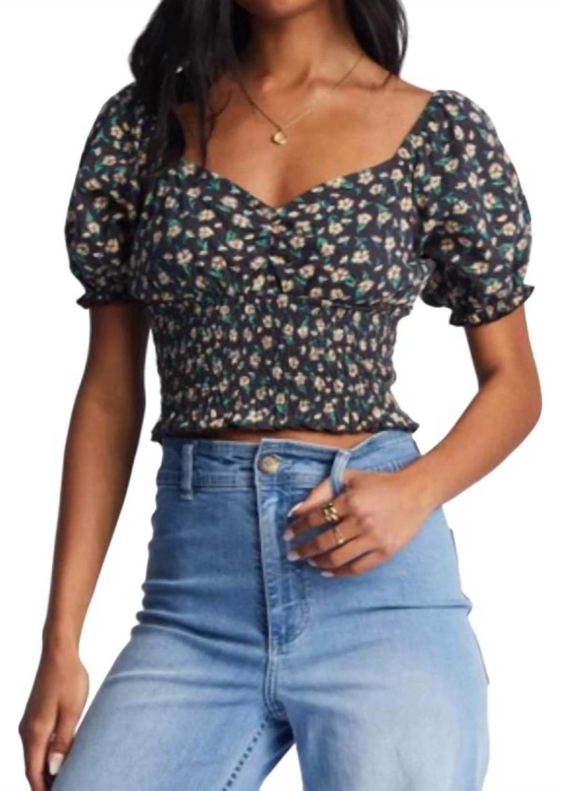 Billabong Love Song Crop Top In Black