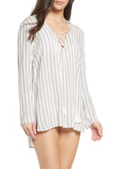 Billabong Same Story Striped Lace-Up Cover Up