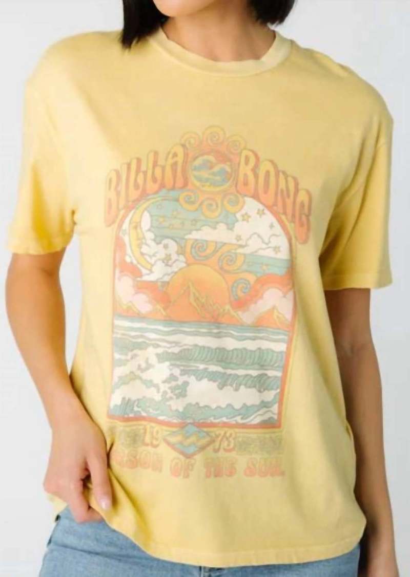 Billabong Season Of The Sol Tee In Yellow